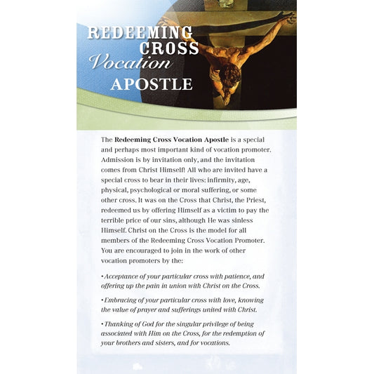 Redeeming Cross Vocation Apostle Prayer Card_630x630